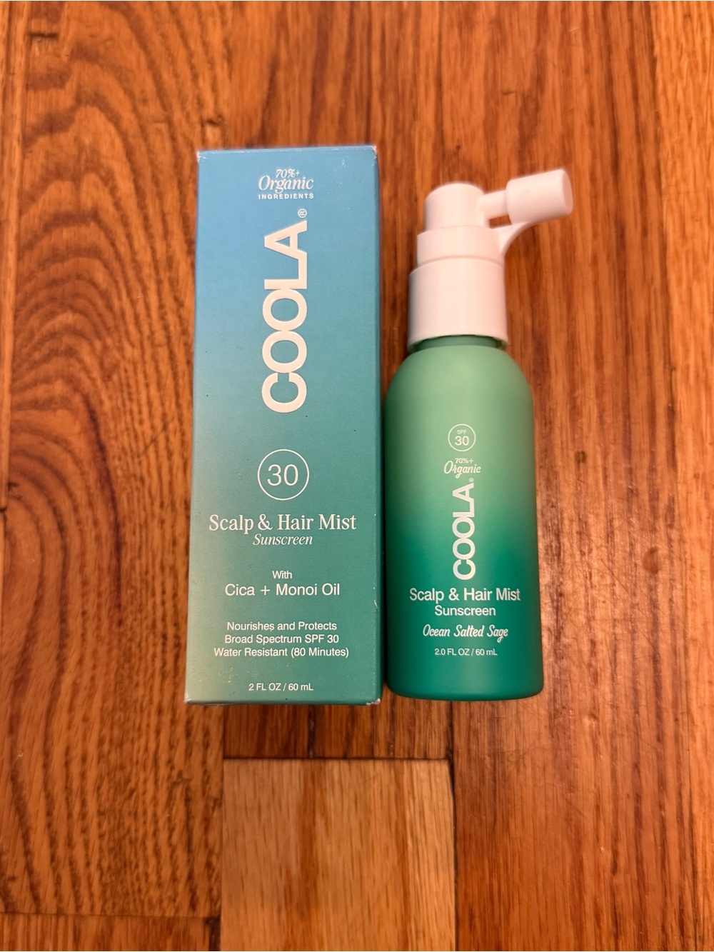 COOLA Scalp & Hair Mist Sunscreen SPF 30 — Ocean Salted Sage